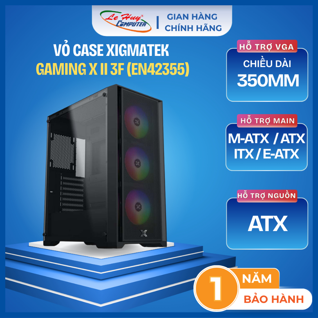 VỎ MÁY TÍNH XIGMATEK GAMING X II 3F (EN42355) - Hàng Chính Hãng
