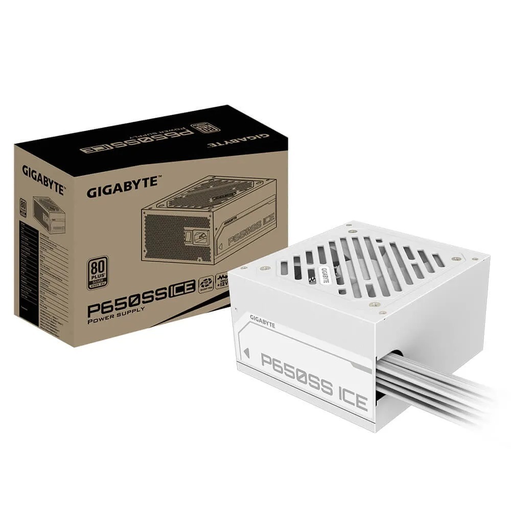 Nguồn Máy Tính GIGABYTE P650SS ICE 650W 80 Plus Silver (Màu Trắng) new chính hãng BH 36T