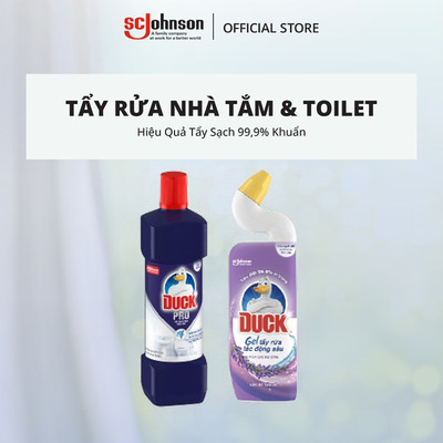 DUCK Bộ 2 Chai Chăm Sóc Vệ Sinh Nhà Tắm 900ML x 2