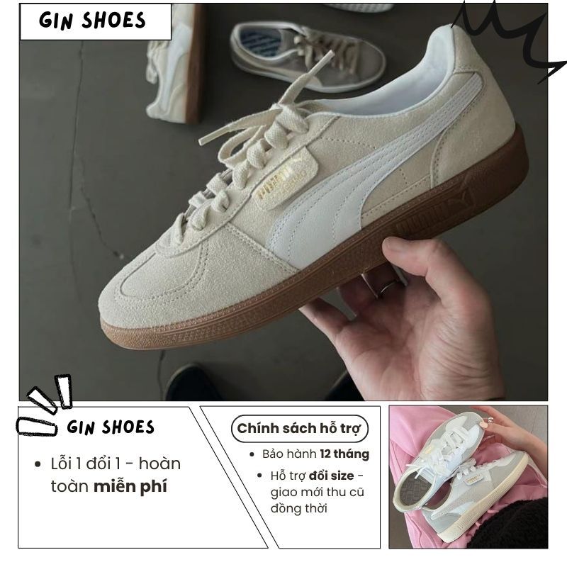Giày Pu_Palermo Nam Nữ, Giày Sneaker Basics Full Box Bill