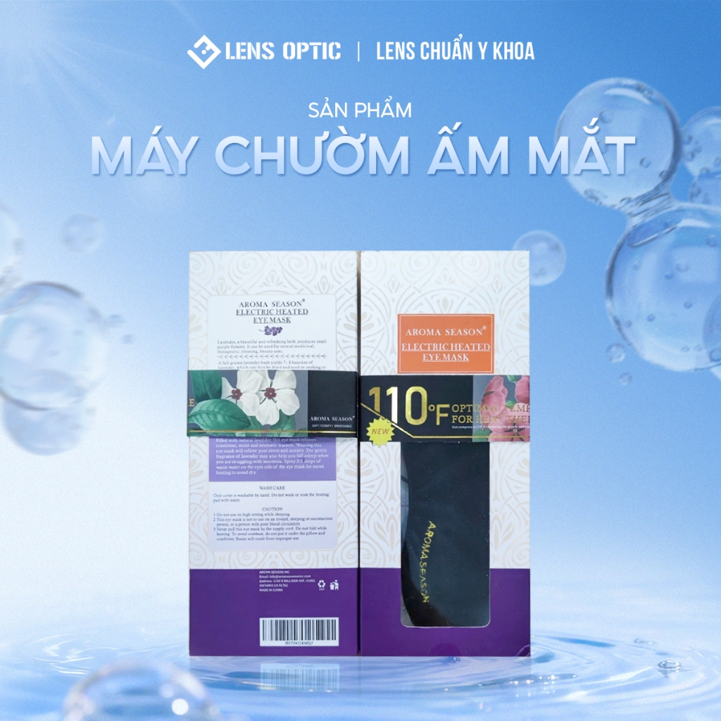 Máy Chườm Ấm Mắt Lens Optics Aroma Season Giảm Mỏi Mắt, Cải Thiện Quầng Thâm Mắt