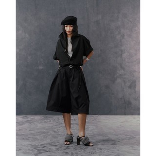 HYPNOTISM |'PATCH POCKETS SHIRT' Áo sơ mi tay ngắn 3 túi vuông form oversize chất poplin cotton dày dặn