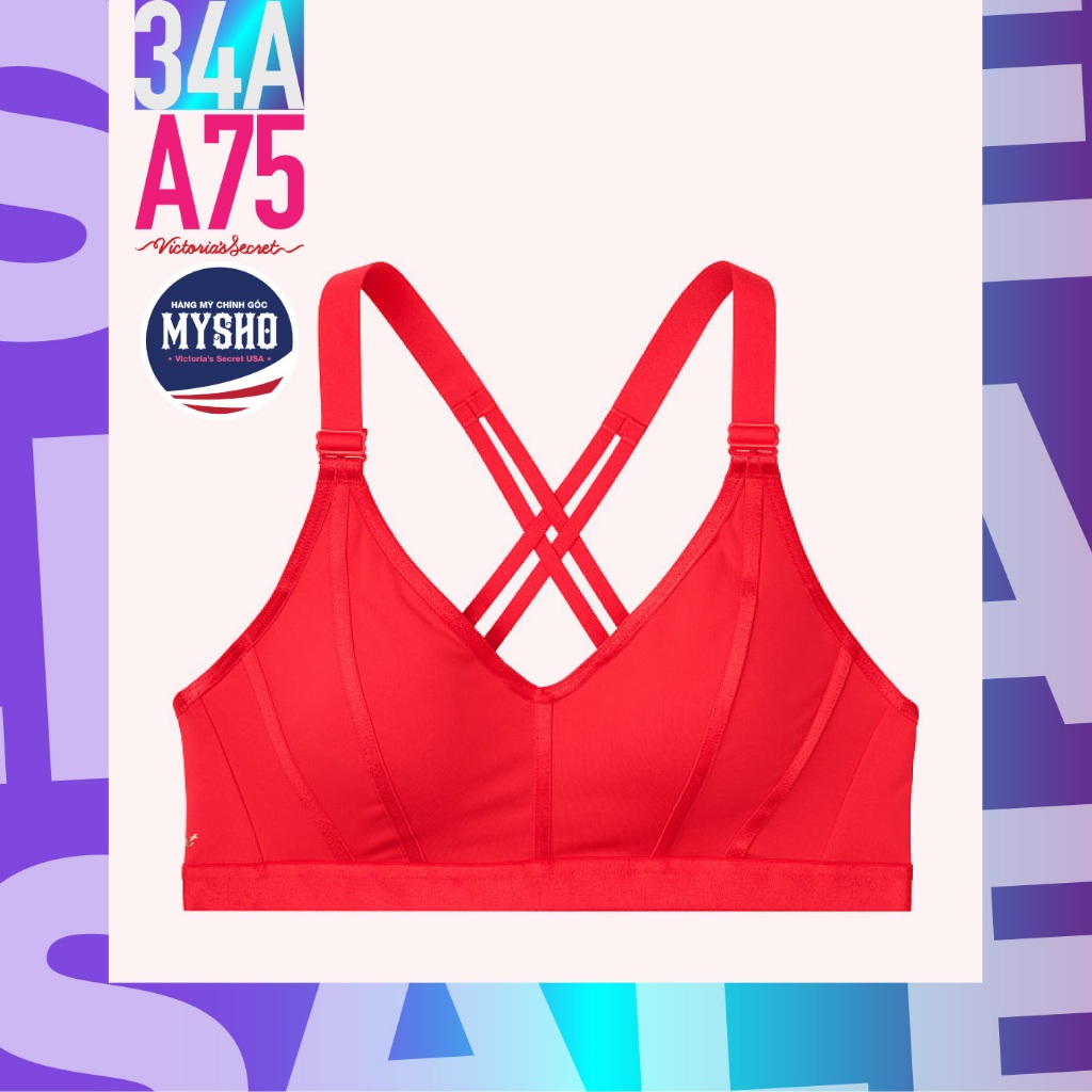[34A/A75 - 95] Áo tập/ Áo lót thể thao Lightweight Max Sport, Có mút đệm - Lipstick
