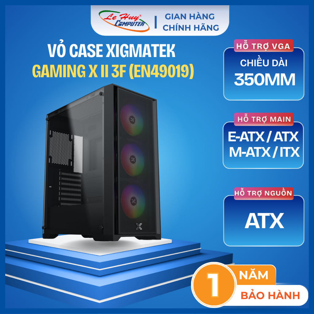 Case Xigmatek GAMING X II 3F (EN49019) - Kèm 3 Fan - Hàng Chính Hãng