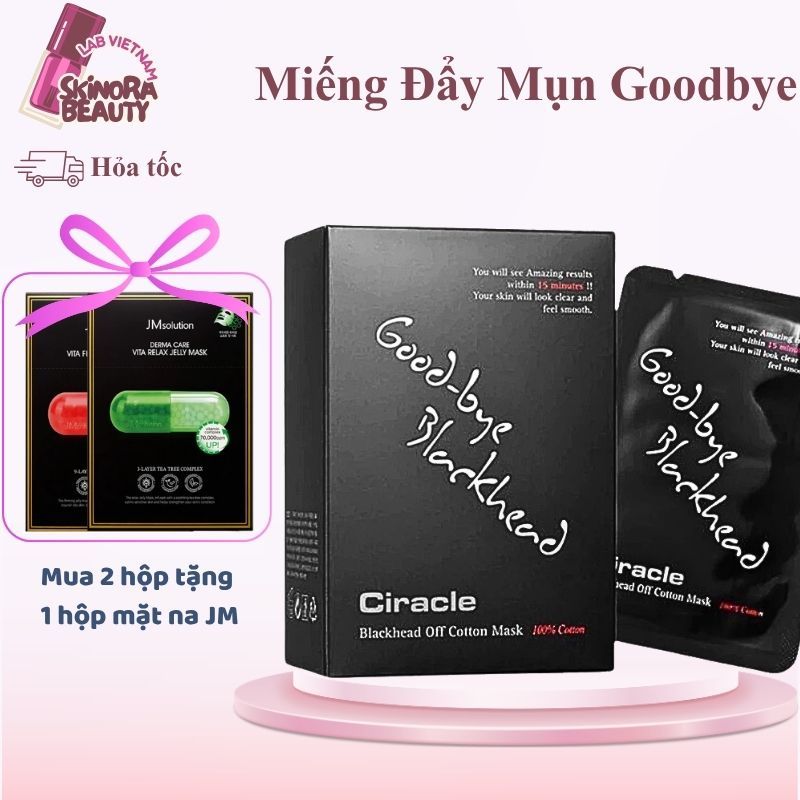 Miếng Đẩy Mụn Đầu Đen Good bye Blackhead Ciracle Mặt Nạ Lột Mụn Đầu Đen Good Bye Hộp 20 Miếng - Skinora Beauty