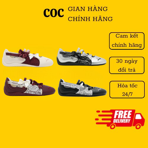 [ Authentic ] Giày Puma Speedcat Ballet Lace Ruby. Giày Sneaker Puma Speedcat Ballet Full Màu