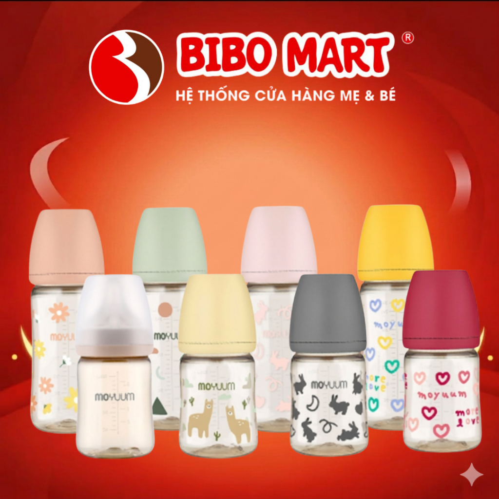 (TẶNG THÊM 1 NÚM )Moyuum - Thiết kế cổ rộng tiện lợi dễ vệ sinh,chăm sóc bé tốt hơn