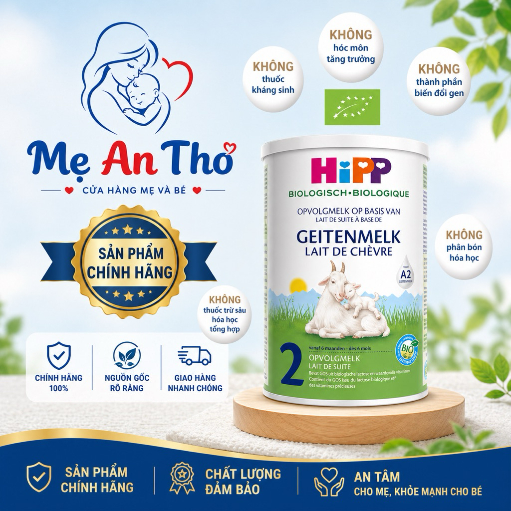 Sữa dê HiPP Organic số 2 - 400g