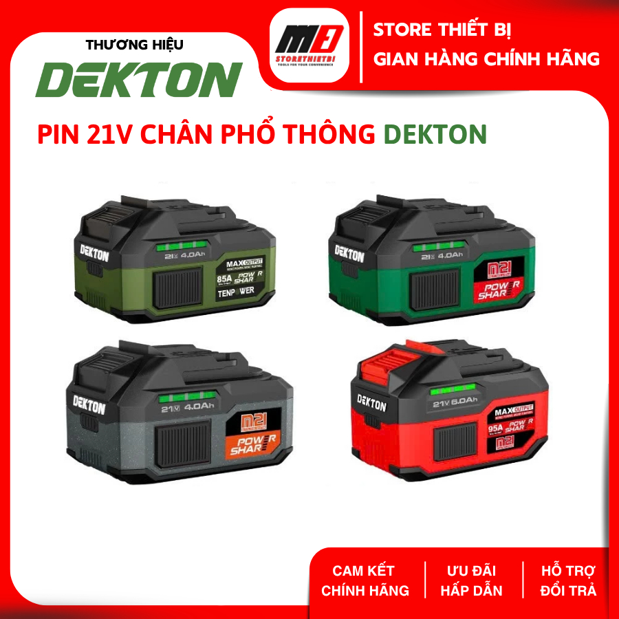 [TỔNG HỢP] Pin 21V Chân Phổ Thông 4Cm DEKTON M21-B4085Plus Bảo Hành Chính Hãng 6 Tháng
