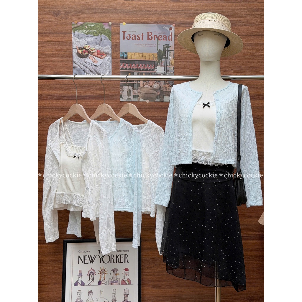 Set áo 2 dây phối cardigan - AB0706