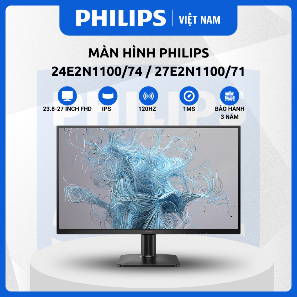 [Full VAT] Màn hình Philips 24E2N1100/74 / 27E2N1100/71 - IPS 120Hz - CHÍNH HÃNG