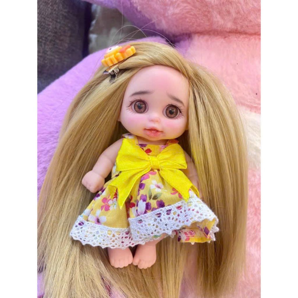 Búp bê 5inch gái mặt cười (tặng kẹp tóc vòng tay)