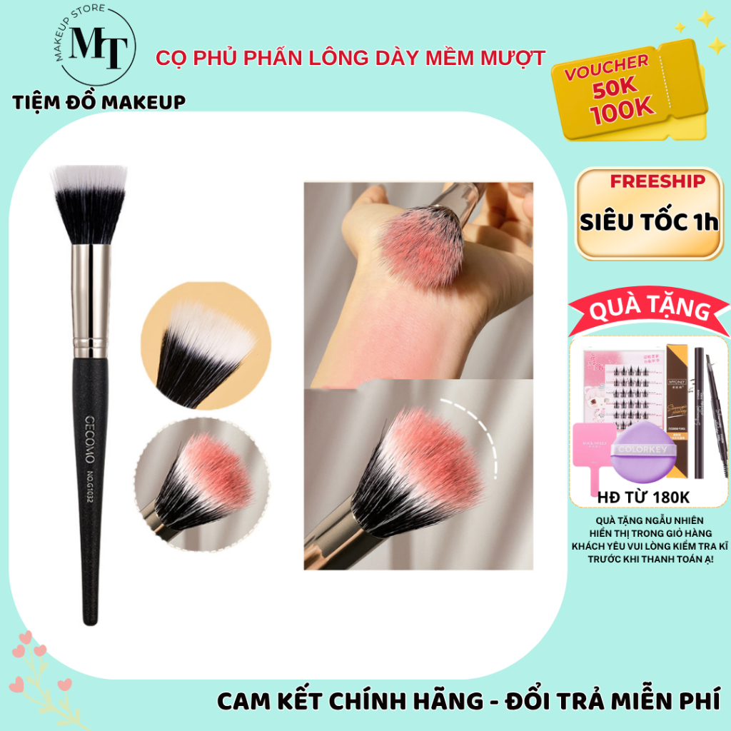 Cọ má hồng lông thưa giúp má hồng đều và đẹp hơn GECOMO G1032 | MT MAKEUP STORE