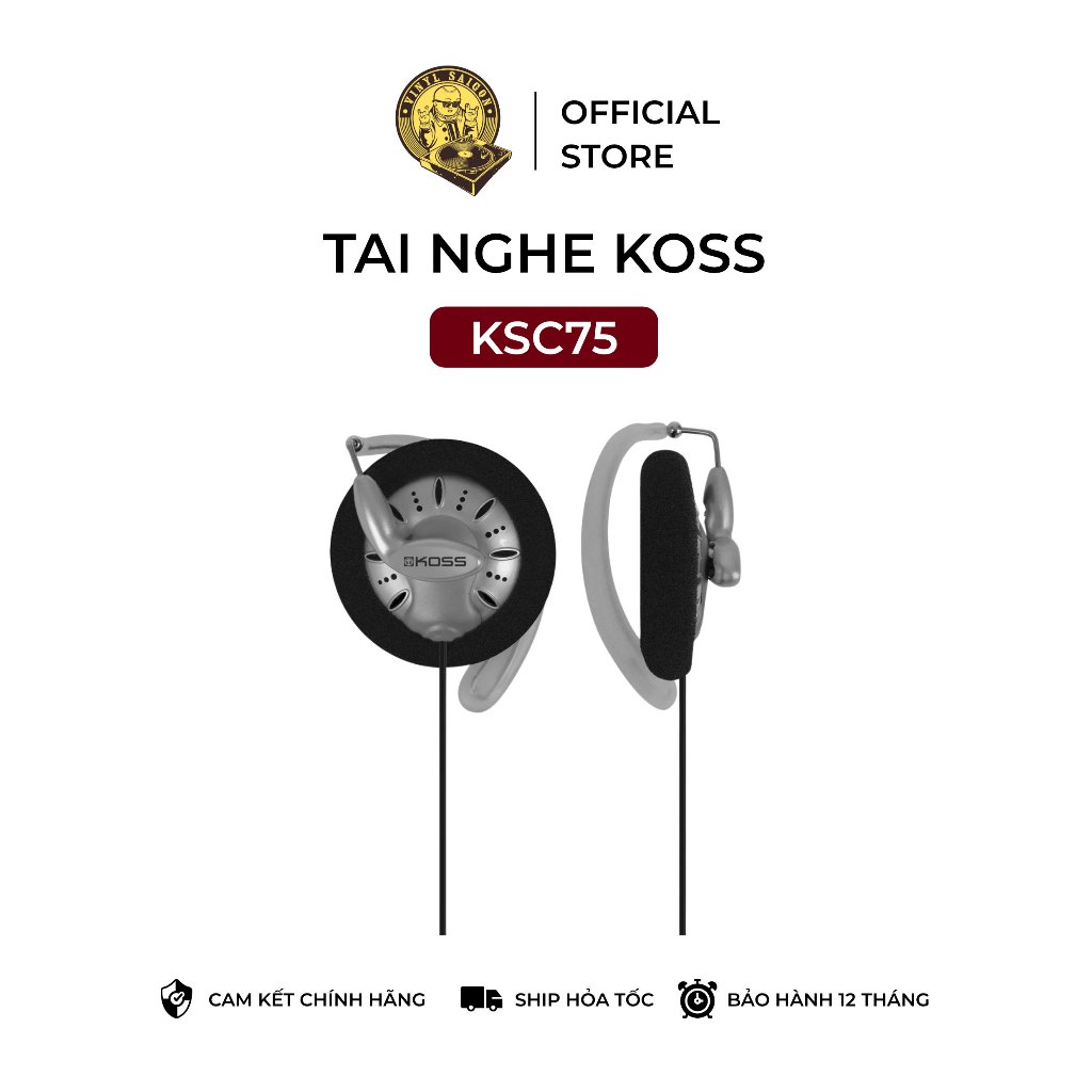 Tai nghe chụp tai có dây Koss KSC75 on-ear headphone - Bảo hành 12 tháng