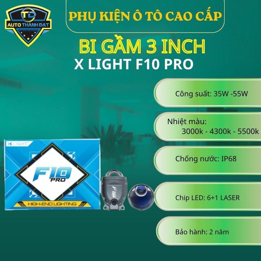 ĐÈN BI GẦM X LIGHT F10 PRO - 3INCH - CHÍNH HÃNG - BẢO HÀNH 2 NĂM