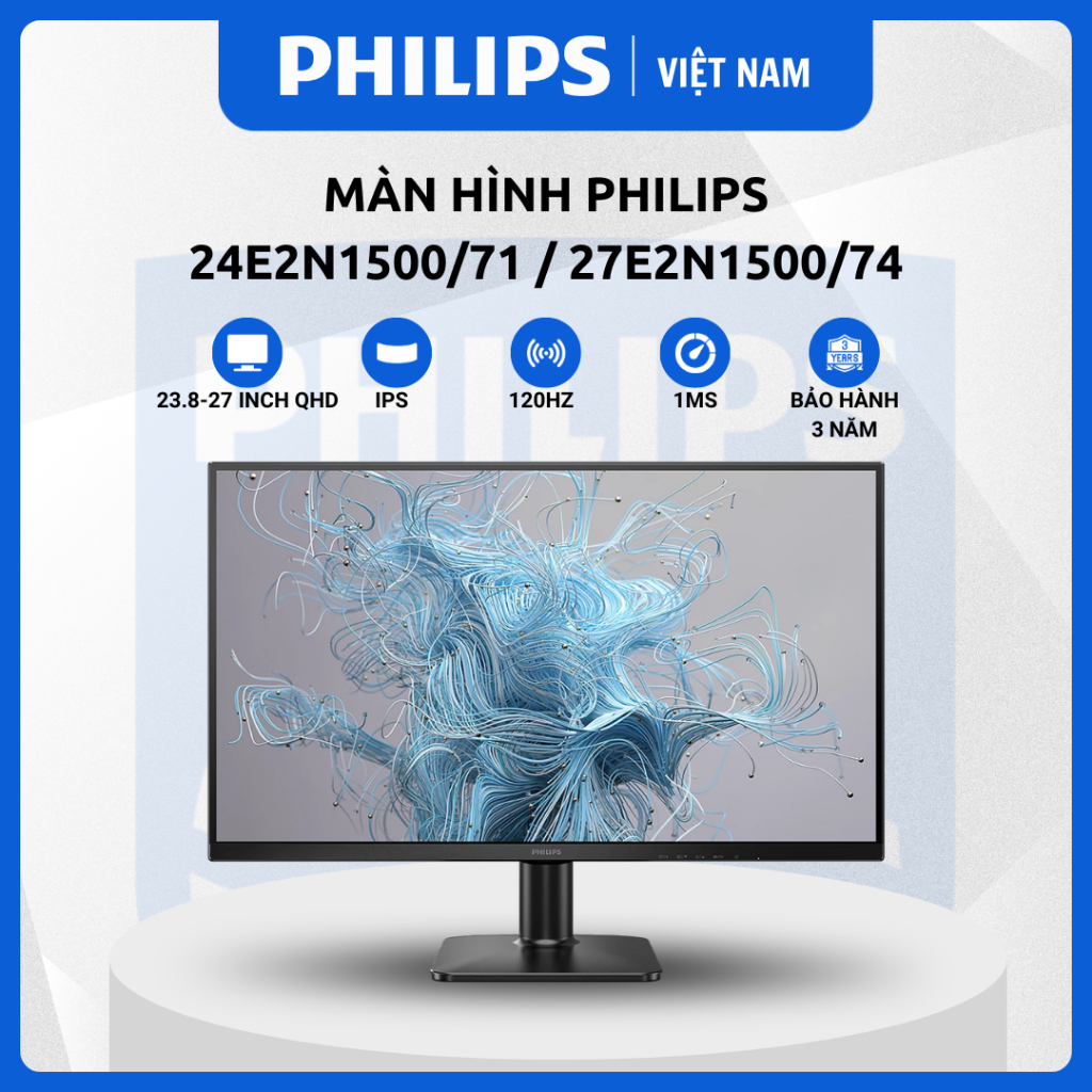 [Full VAT] Màn hình Philips 24E2N1500/71 / 27E2N1500/74 - QHD IPS 120Hz - CHÍNH HÃNG
