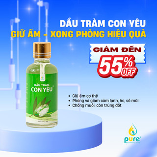Dầu tràm con yêu - dầu tràm cho trẻ sơ sinh - tinh dầu tràm nguyên chất - dầu tràm tốt nhất 50ml