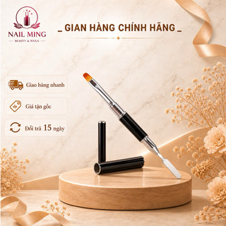 Cọ đắp gel cán đá 2 đầu, cọ làm gel gôm lên móng chuyên dụng