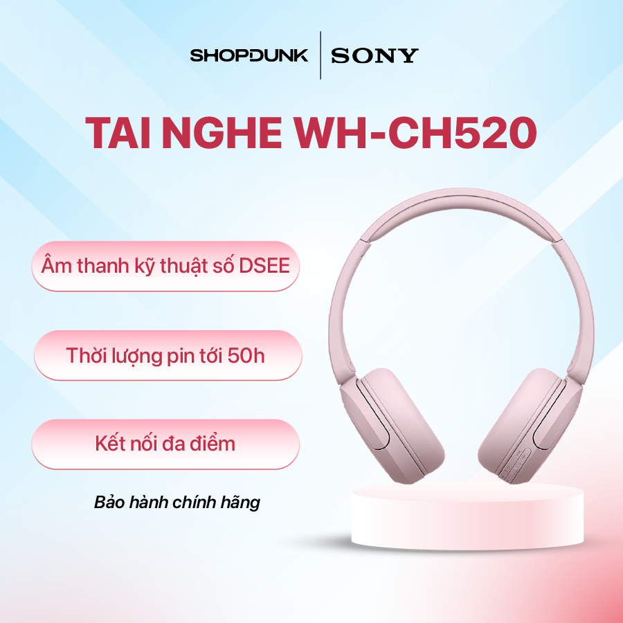 Tai Nghe Không Dây Bluetooth Chụp Tai Sony WH-CH520