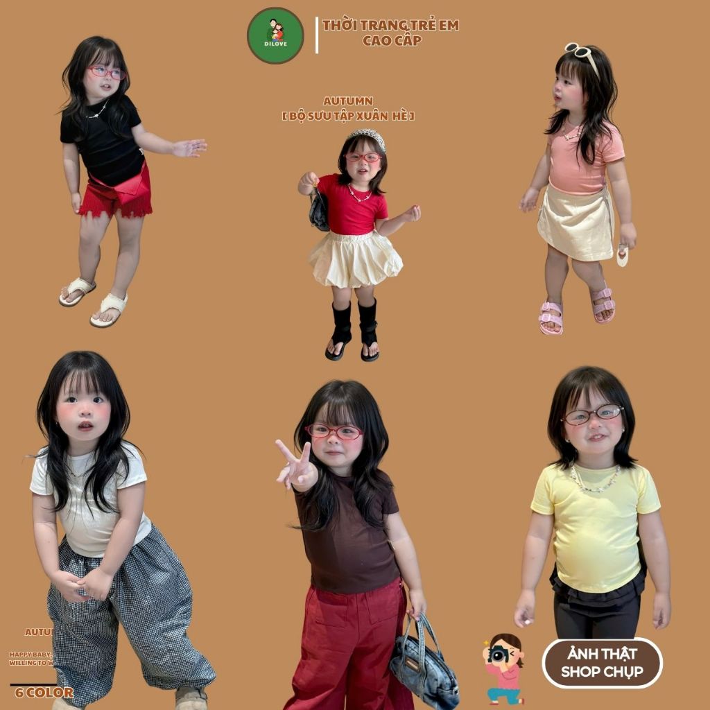 Áo Thun Trơn Cho Bé , Áo Thun Trơn Bé Trai Bé Gái Chất Liệu Cotton | DILOVE - Áo Thun Trơn Ngắn Tay 