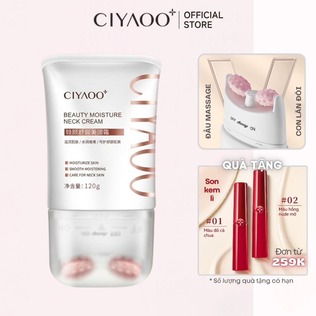 Kem Dưỡng Cổ Chống Lão Hóa CIYAOO Làm Mờ Nếp Nhăn Cổ, Nâng Cơ Săn Chắc, Dưỡng Ẩm Mềm Mịn Với Thành P