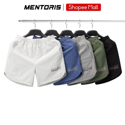 Quần Short Nam MENTORIS, Quần Đùi Vải Gió Dobby Vân Nổi, Form Regular Fit, Thoáng Mát MSR2615 MASA26S013