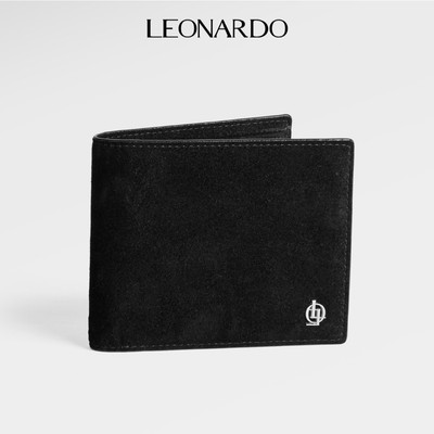 Ví Da Nam Leonardo Harvey RFID Blocking Dáng Ngang Bifold Da Bò Cao Cấp Bảo Mật Thẻ Phong Cách Tối Giản