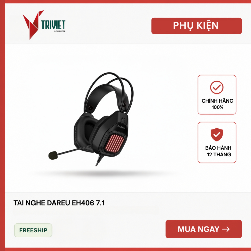 Tai nghe Gaming DareU EH406 USB 7.1