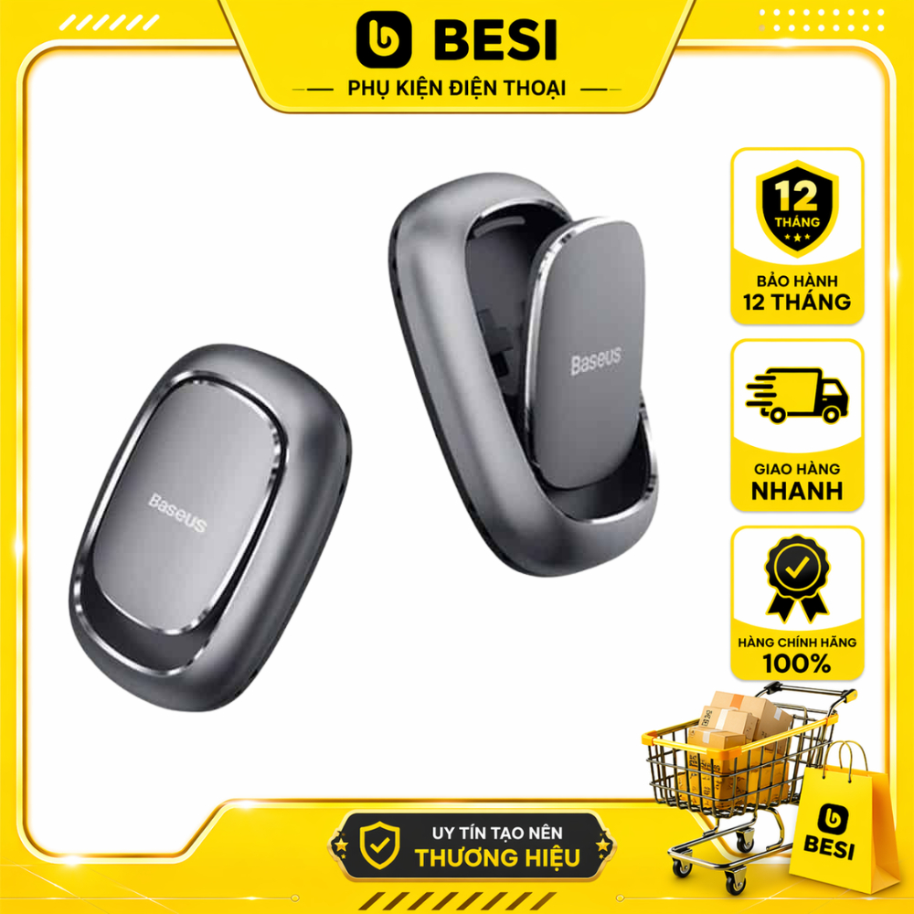 Móc Treo Đồ Mini Baseus Beetle Cho Ô Tô, Bàn Làm Việc | Thiết Kế Gấp Gọn, Dán 3M (Bộ 2 Cái)