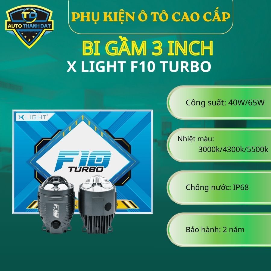 Đèn Bi Gầm X LIGHT F10 TURBO - Chính Hãng - Bảo Hành 2 Năm