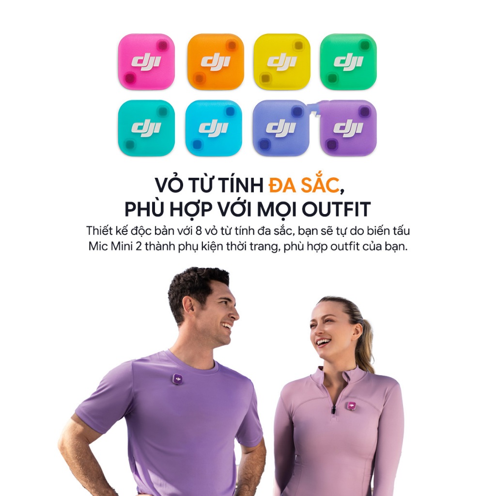 DJI Mic Mini 2 Chính hãng | Thu Âm Không Dây | Nhỏ Gọn | Khử Ồn 2 Cấp Độ | Màu Sắc Trẻ Trung | BigBuy360 - bigbuy360.vn