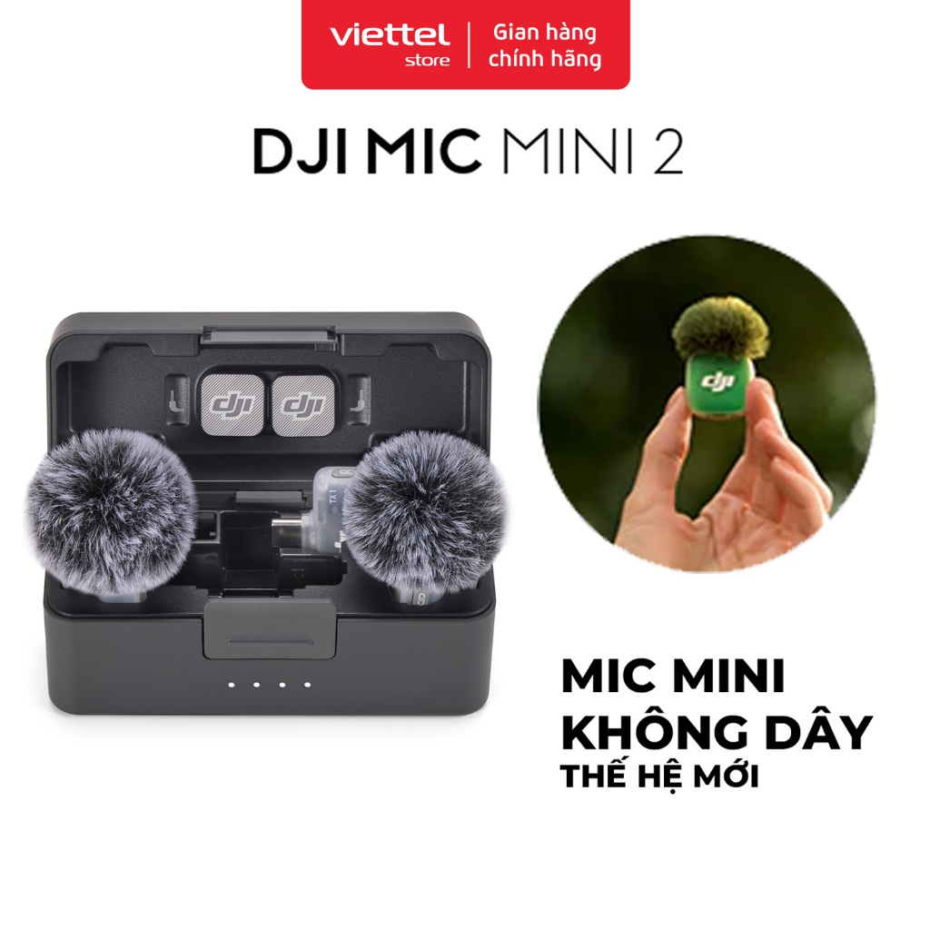DJI Mic Mini 2 Chính hãng | Thu Âm Không Dây | Nhỏ Gọn | Khử Ồn 2 Cấp Độ | Màu Sắc Trẻ Trung | BigBuy360 - bigbuy360.vn