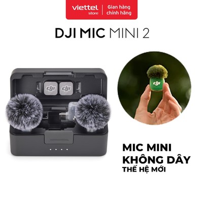 DJI Mic Mini 2 Chính hãng | Thu Âm Không Dây | Nhỏ Gọn | Khử Ồn 2 Cấp Độ | Màu Sắc Trẻ Trung