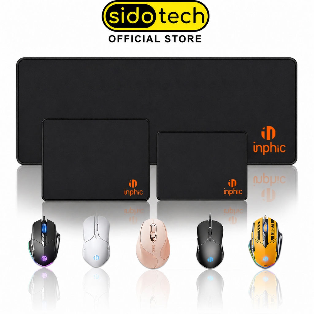 Miếng lót chuột cỡ to pad gaming 25x30 / 40x45 / 30x70 / 90x40 SIDOTECH INPHIC cho bàn phím chuột ca