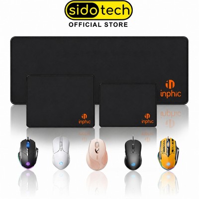 Miếng lót chuột cỡ to pad gaming 25x30 / 40x45 / 30x70 / 90x40 SIDOTECH INPHIC cho bàn phím chuột cao su chống nước