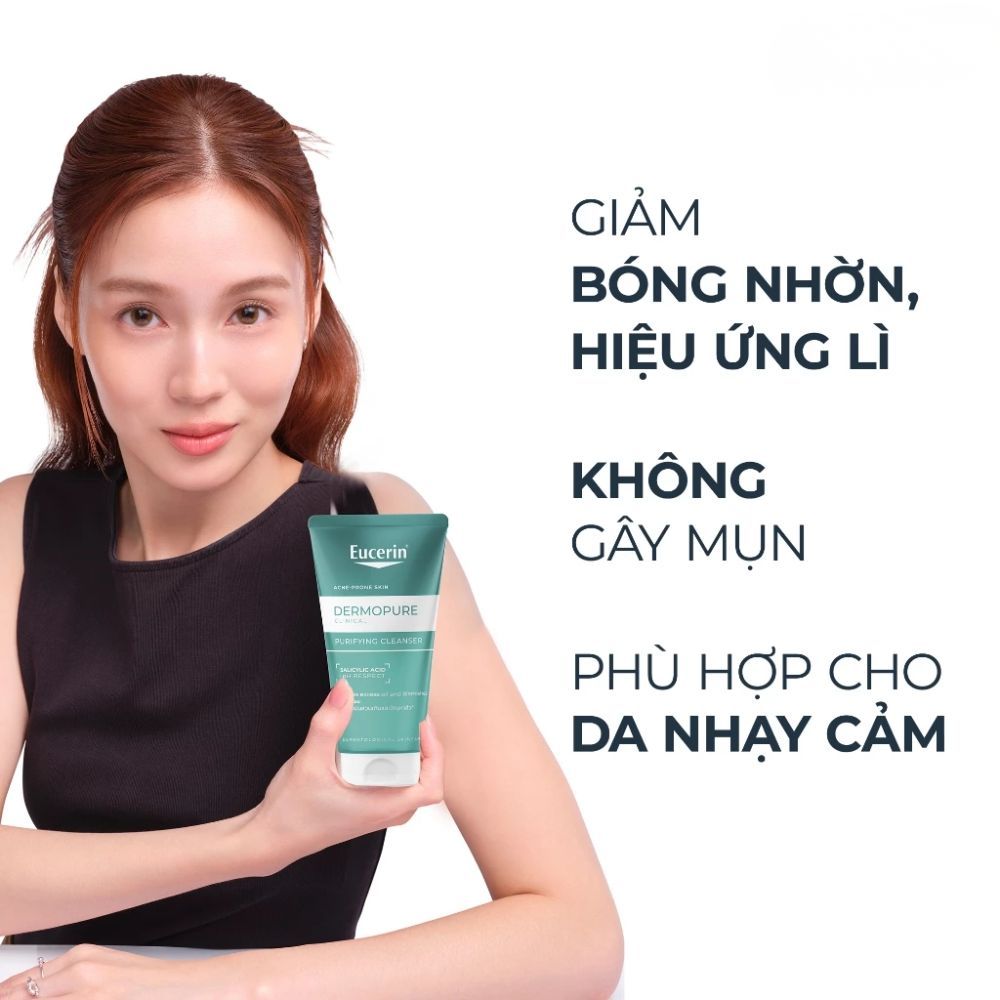 Ảnh 8 của Gel rửa mặt Eucerin DermoPure Clinical Purifying Cleanser giúp sạch sâu, giảm dầu nhờn.