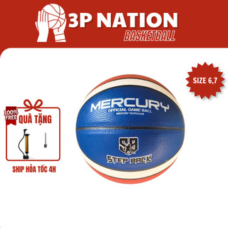 Bóng rổ da MECURY Stepback, banh bóng rổ da PU số 6 số 7 chơi indoor outdoor tiêu chuẩn thi đấu FIBA