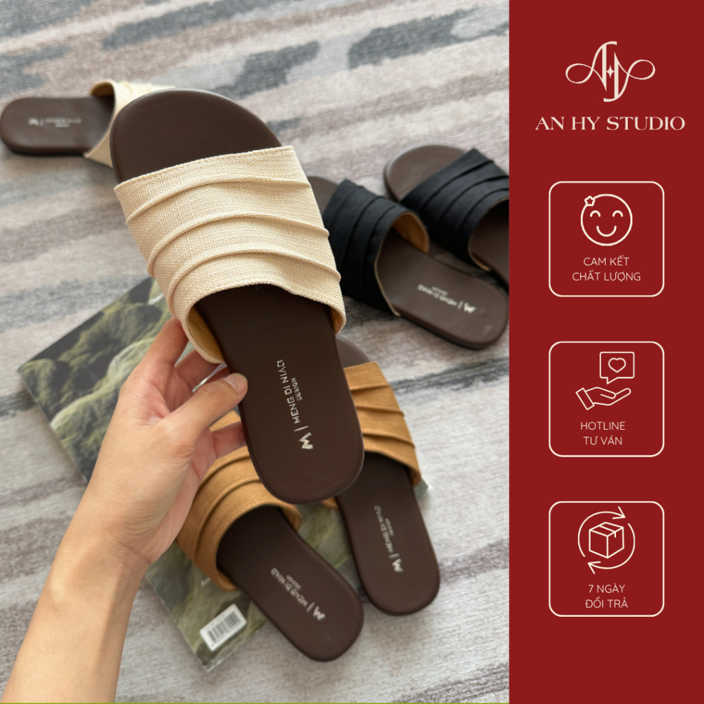 Dép Nữ An Hy Studio G1904 - Dép Quai Ngang Vải