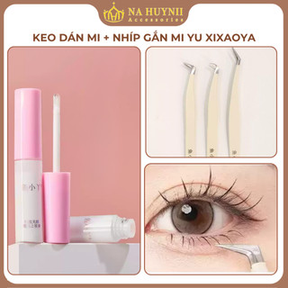 Keo Dán Mi YUXIAOYA Trong Suốt Nhanh Khô, Nhíp Gắp Lông Mi Giả Inox Đầu Cong Chuyên Nghiệp- Na Huỳnh