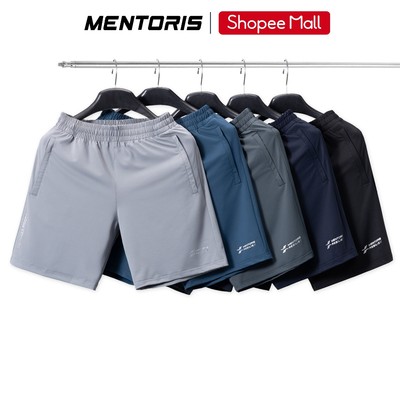 Quần Short Nam MENTORIS Vải Thun Lạnh Premium, Form Vừa Vặn, Thấm Hút Tốt, Dây Rút Linh Hoạt MSR2605 MASR26S013
