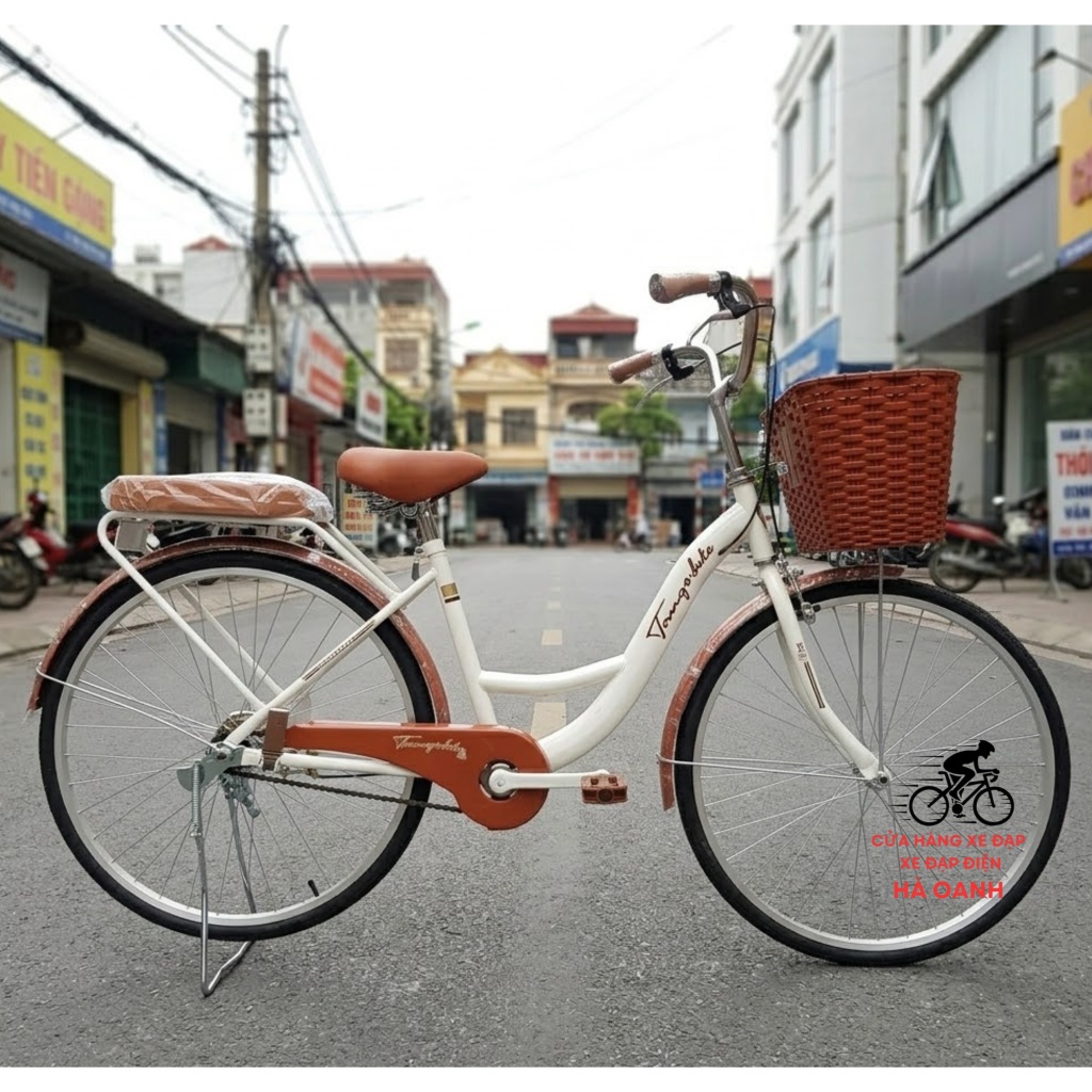 Xe Đạp Mini Tango 24 Inch 26 Inch Chính Hãng | Xe Đạp Nữ Đi Học Đi Chơi Có Giỏ Baga