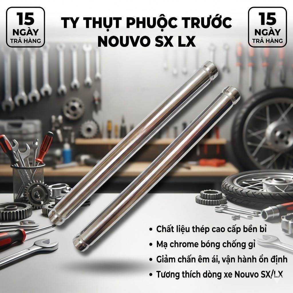 Ty Phuộc (Ty Giảm Xóc – Thụt Trước) Nouvo 4 – LX – SX 5 – SX 6 | Phuộc Trước Êm – Đầm Xe – Giảm Xóc 