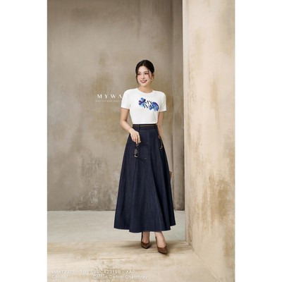 Áo Thun Nữ MY WAY Co Giãn In Hoa Corron Cao Cấp 6MAT2375