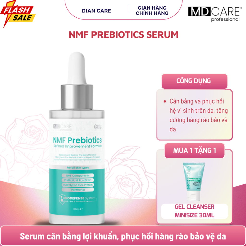 ✅ MUA 1 TẶNG 1 MD CARE Serum NMF Prebiotics Serum cân bằng lợi khuẩn, phục hồi hàng rào bảo vệ da