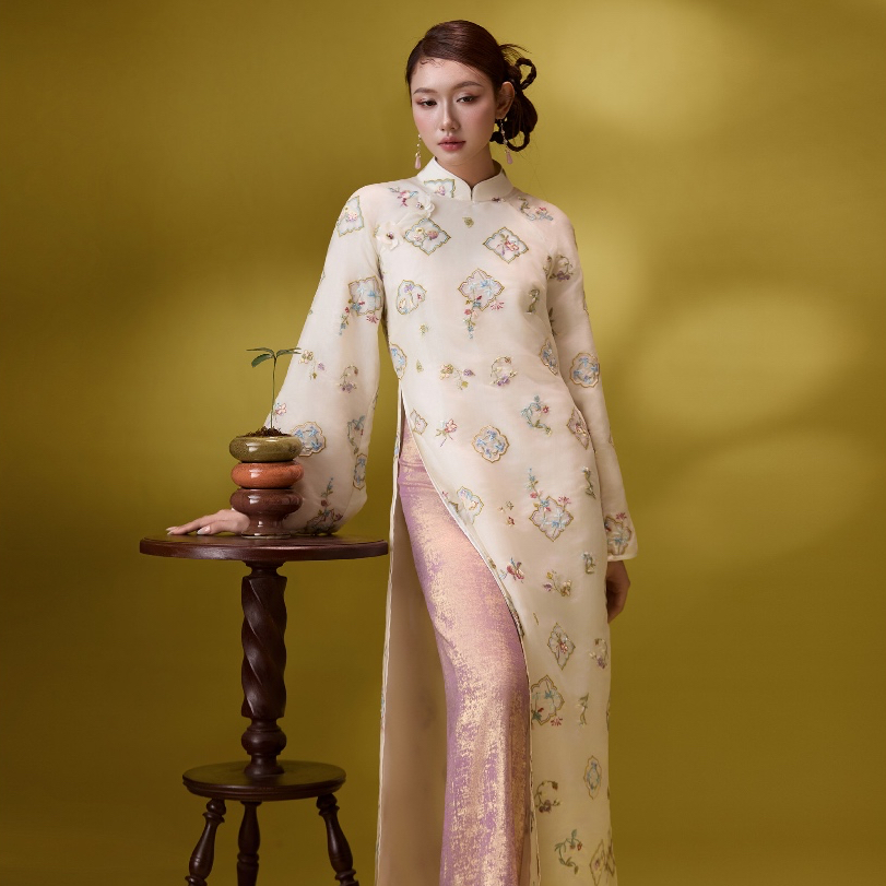 Áo Dài Bạch Hoa - EDINI - A1719