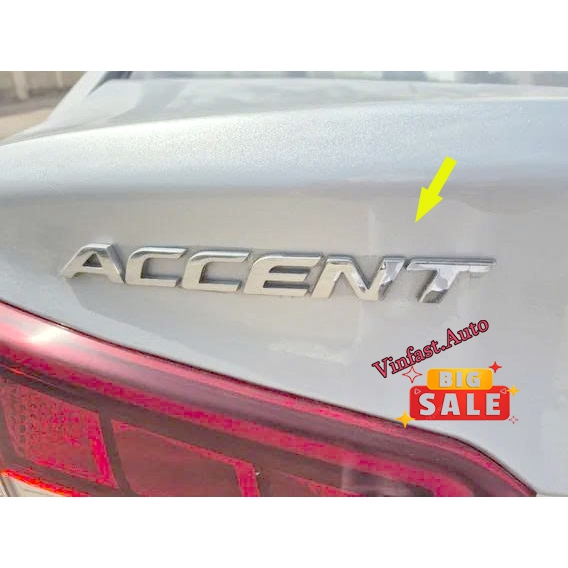 Chữ Nổi Accent Dán Sau Xe Hyundai Accent - Tem Chữ Accent Dán Đuôi Xe Hyundai Accent