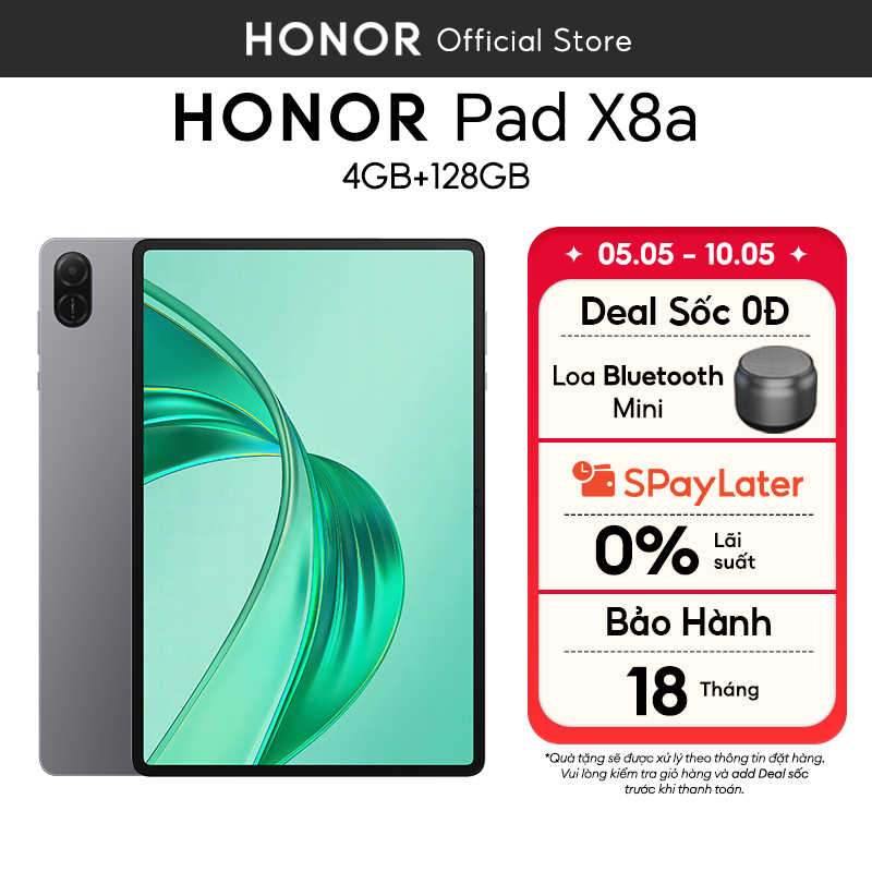Máy tính bảng Honor Pad X8a 4GB+128GB | Màn hình TFT LCD 11" 90Hz | Pin 8300mAh | BH 18 tháng