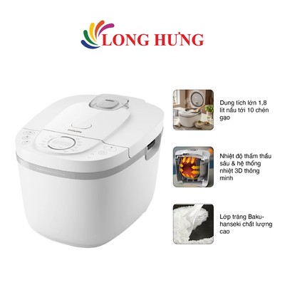Nồi cơm điện tử Philips 1.8 lít HD4717/30 - Hàng chính hãng
