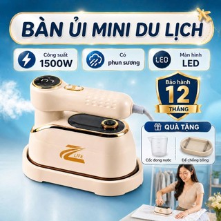 Bàn ủi hơi nước cầm tay mini ZLIFE công suất 1500W ủi siêu phẳng nhỏ gọn tiện lợi mang di du lịch