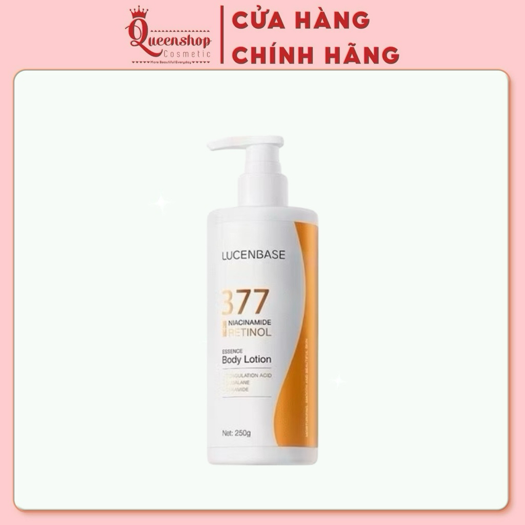 Dưỡng Thể Lucenbase 377 Niacinamide+Retinol Essence Body Lotion Dưỡng Sáng Da 250g